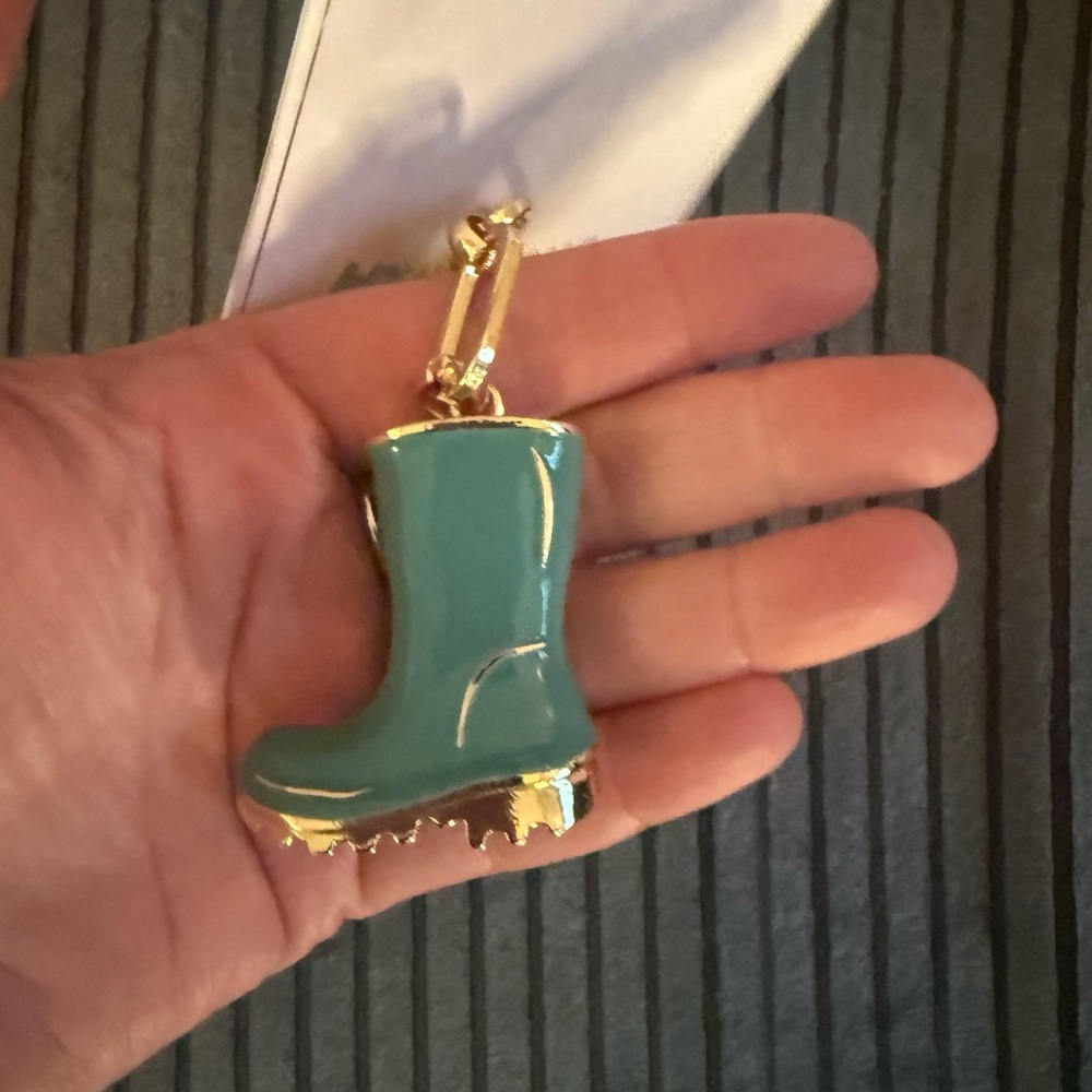 NWT Anthropology Teal Boot Bag Charm - Picture 6 of 7